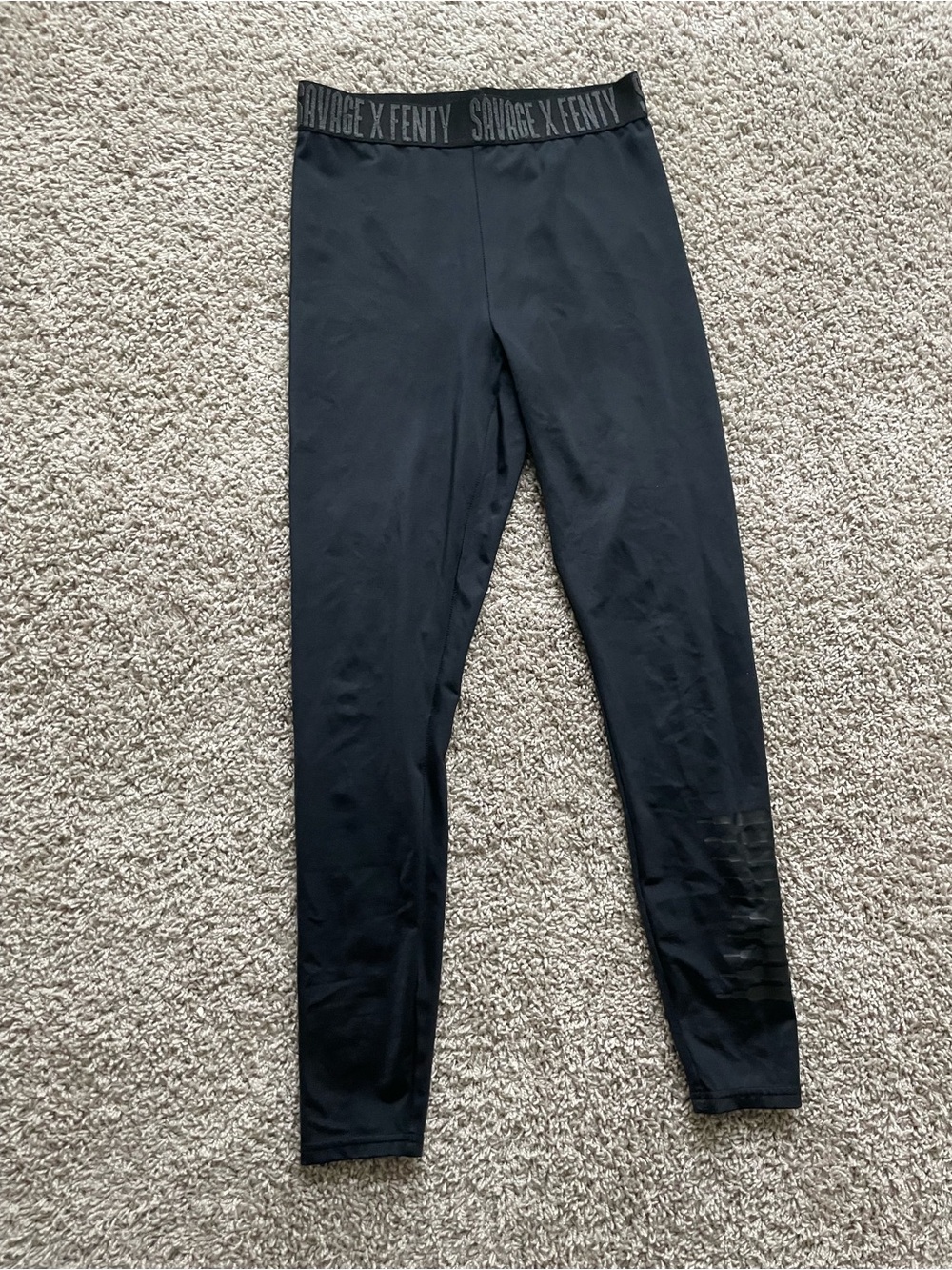 Savage X Fenty Black Logo High-Waist Leggings
